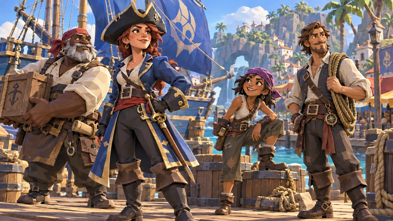 Rogue Isles playful pirate game artwork
