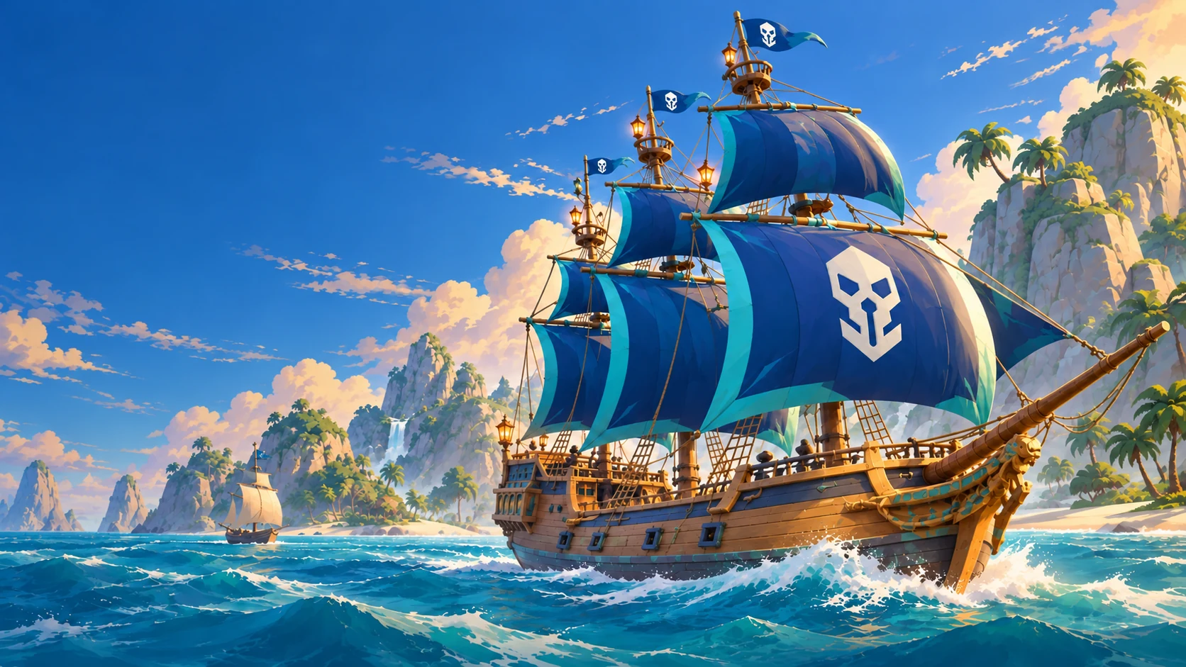Rogue Isles playful pirate game artwork