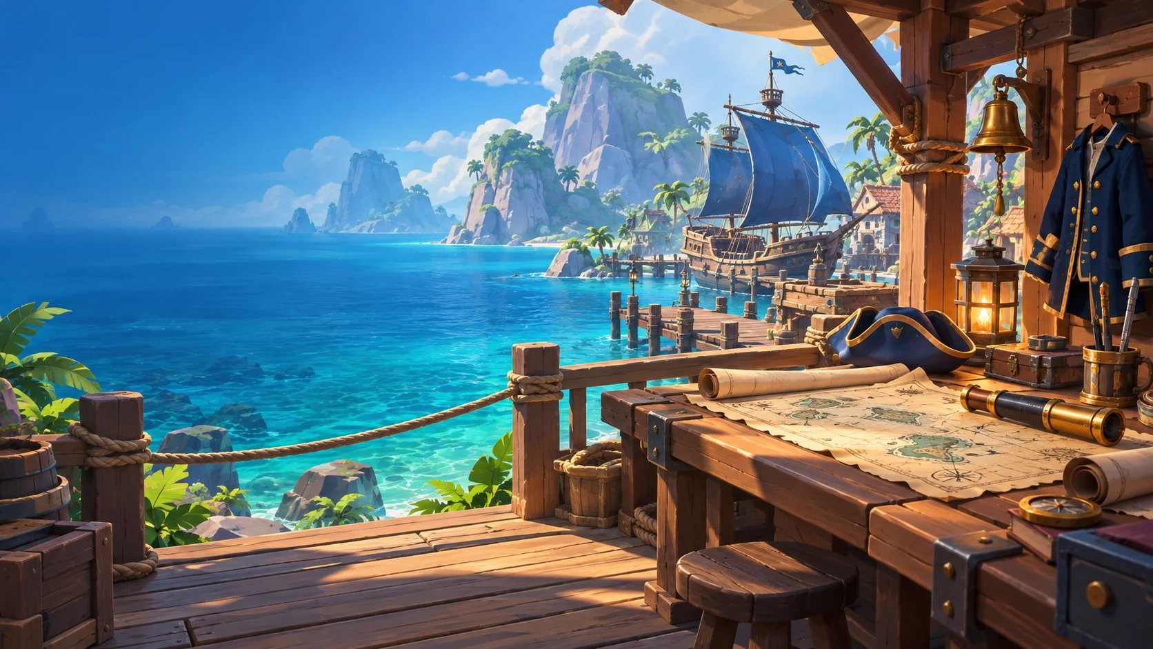 Rogue Isles playful pirate game artwork